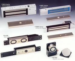 a selection of magnetic locks, suitable for commercial aluminium doors