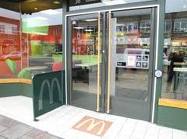 commercial aluminium doors in a restaurant