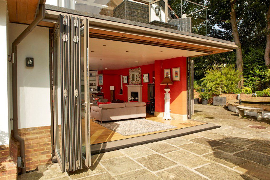 origin corner bifold doors in a surrey home