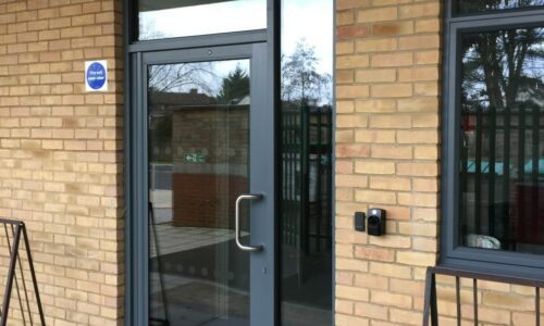 aluminium doors for schools.