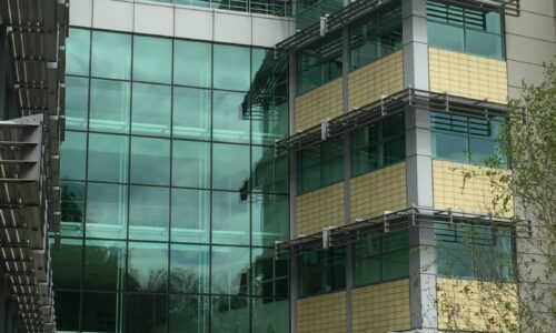 aluprof uk curtain walling and windows in a modern office block