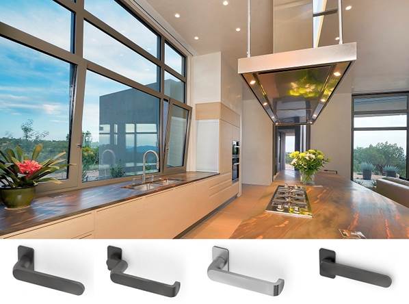 the reynaers purity handles bring a contemporary sleek handles to their excellent range of aluminium windows and doors. 