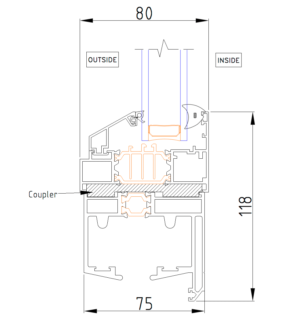 origin window coupled to origin door