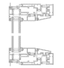 section through senior aluminium window.