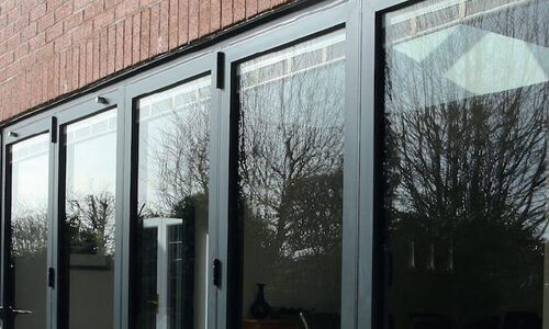 picture of dewall bifolding door in door exhibition.