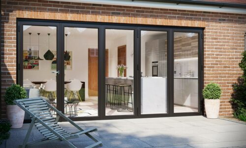 warmcore grey bifold doors