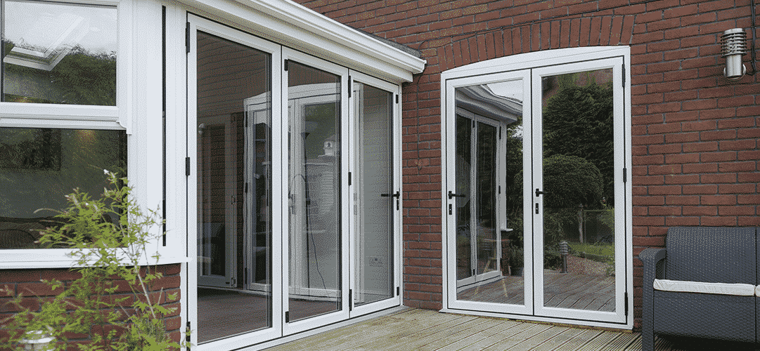 french doors in aluminium.