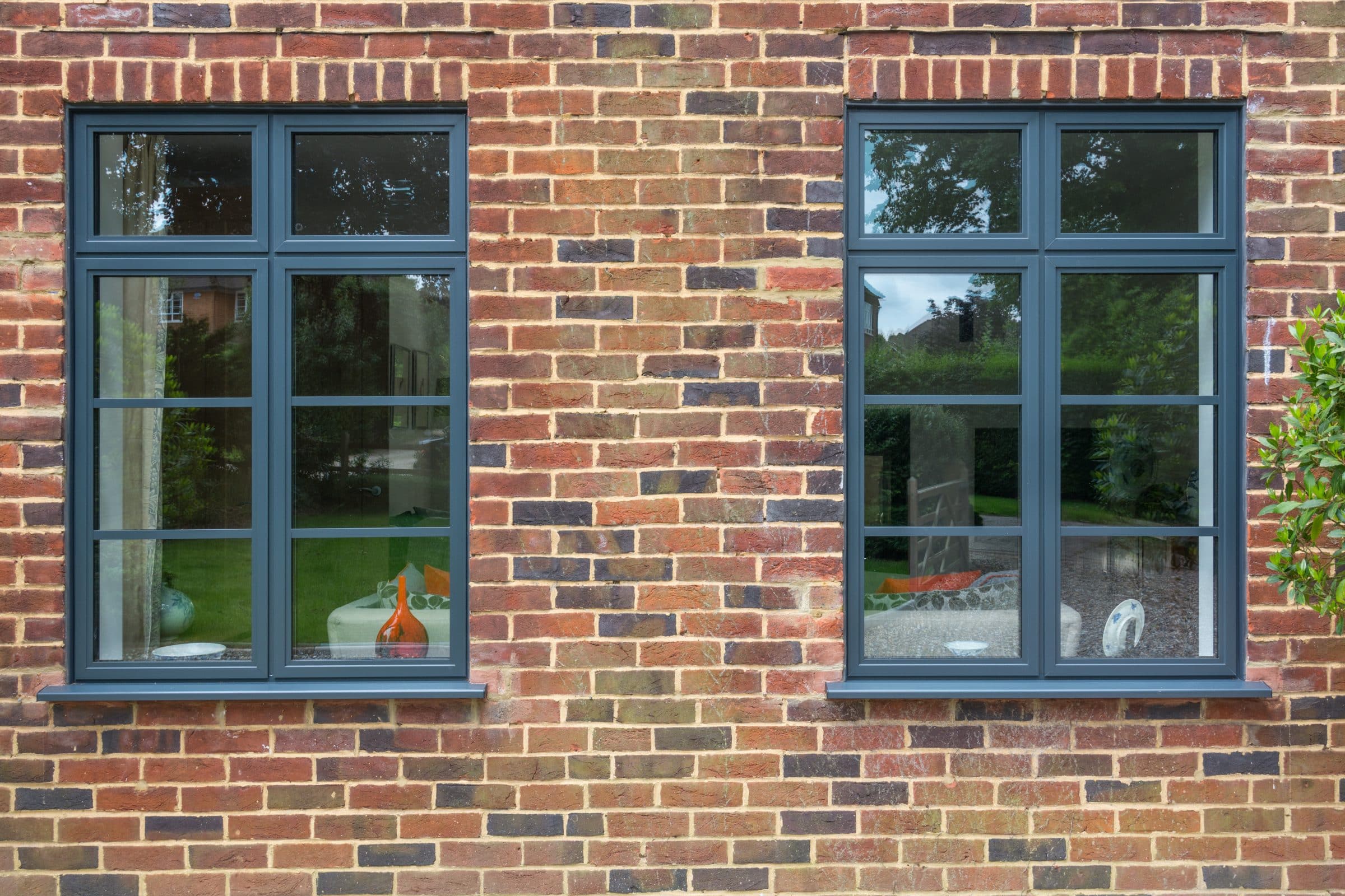 aluminium vs steel windows showing an example of aluminium grey windows