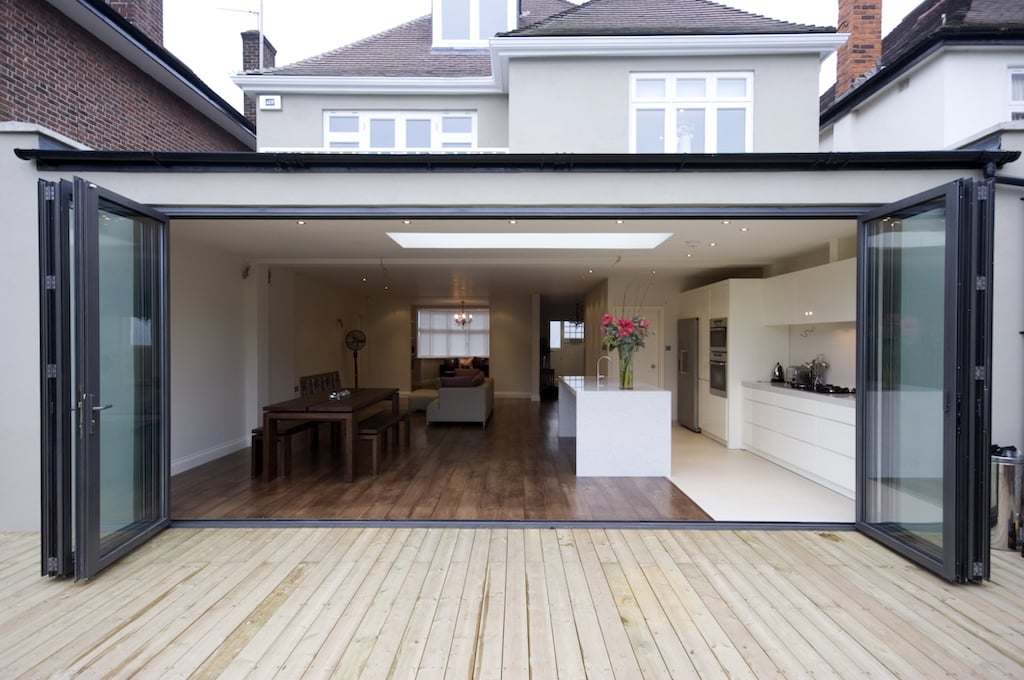 open folding doors