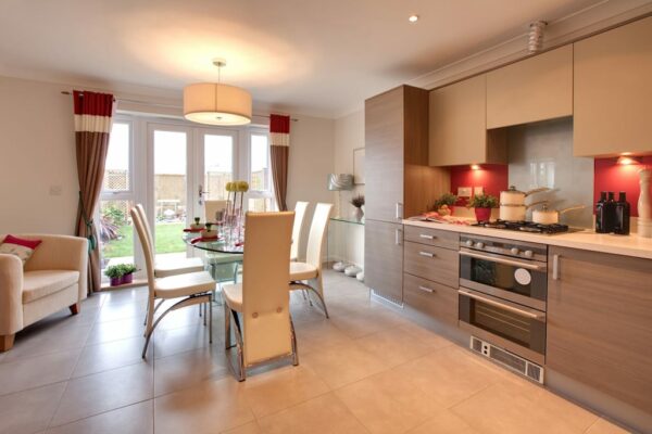 timber patio doors in a country kitchen