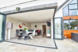 grey bifold doors