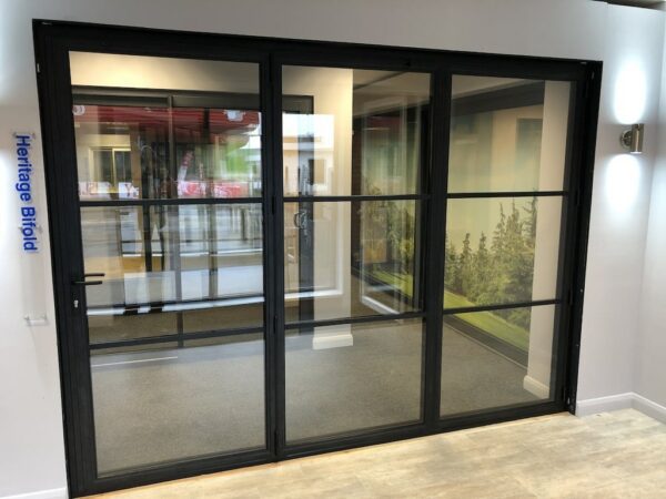 steel-look bifolding doors