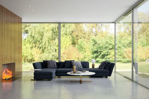 slimline patio doors in white