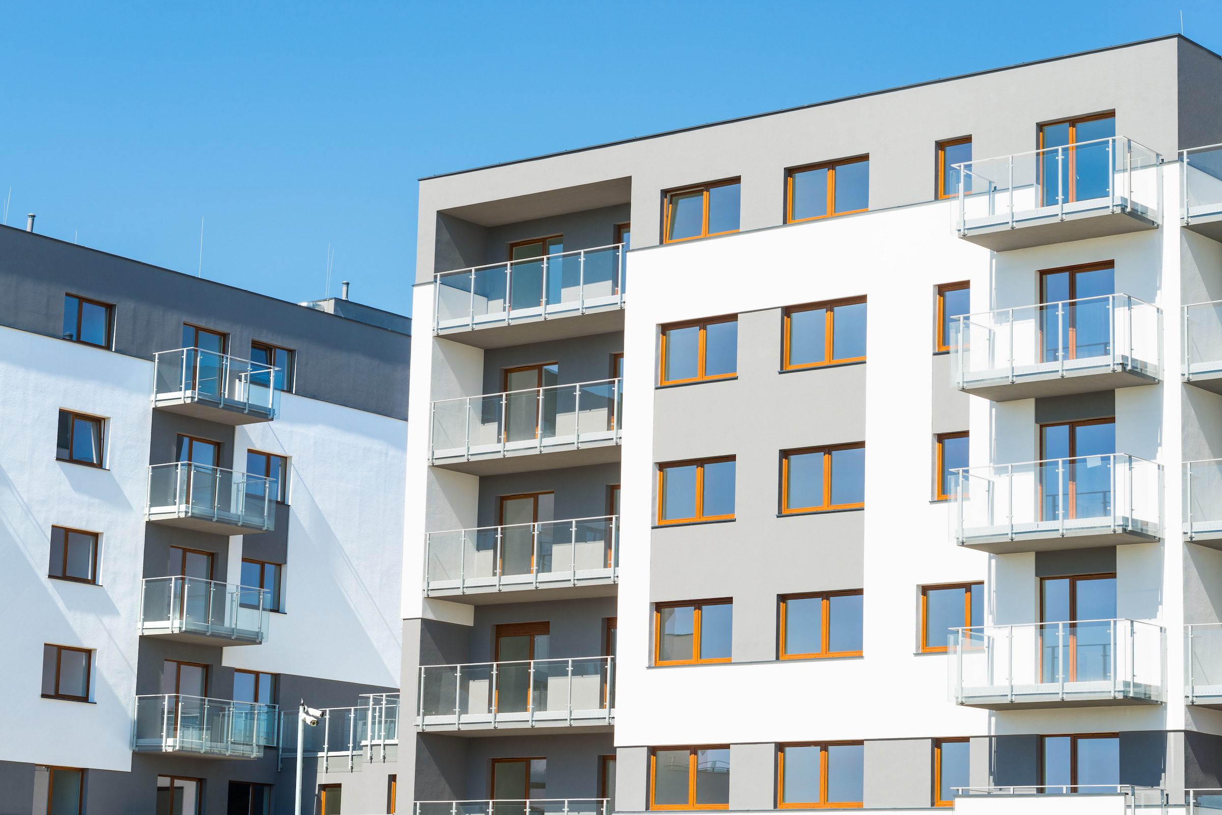 aluminium systems company windows in a new block of flats