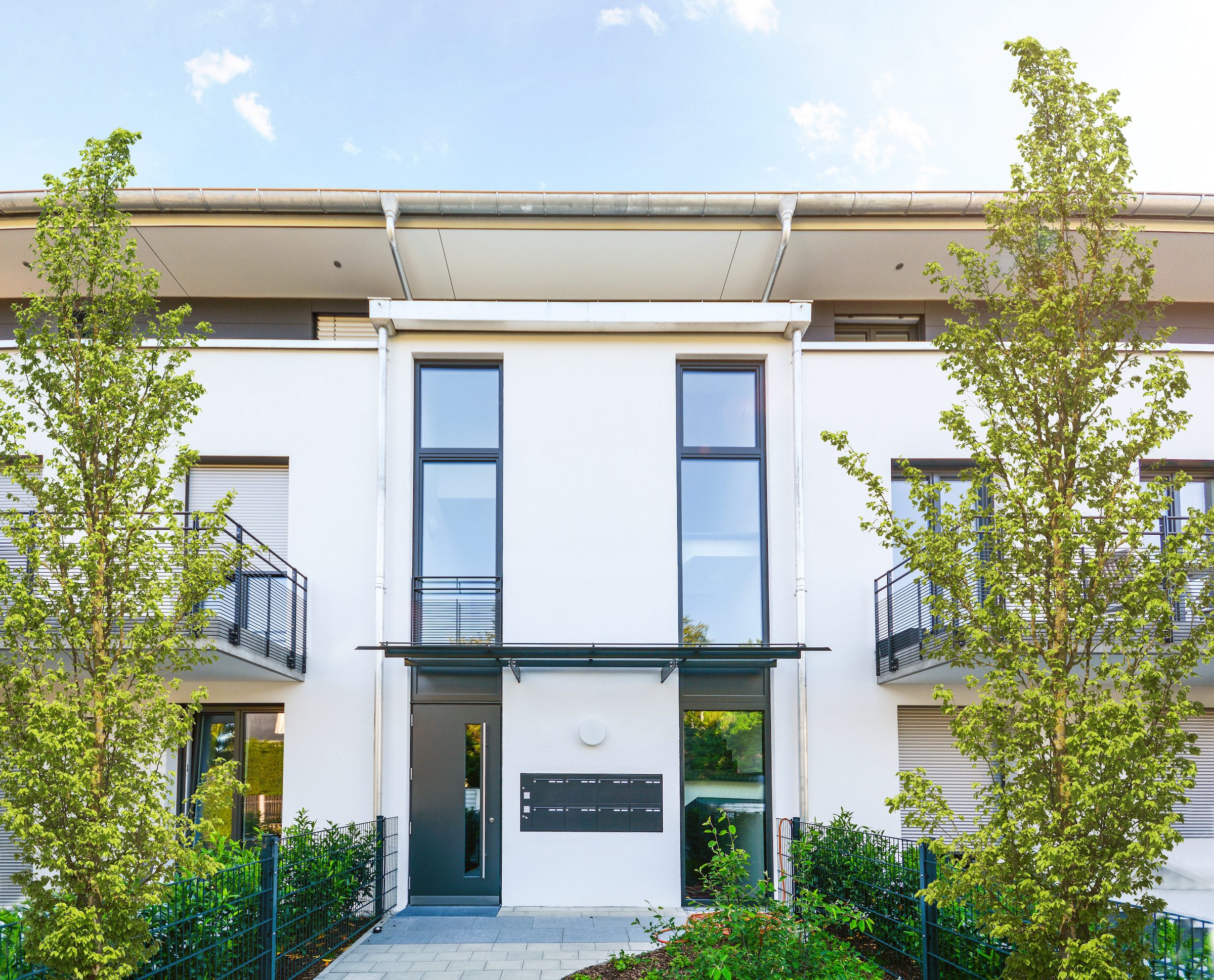 steel entrance doors to new flats