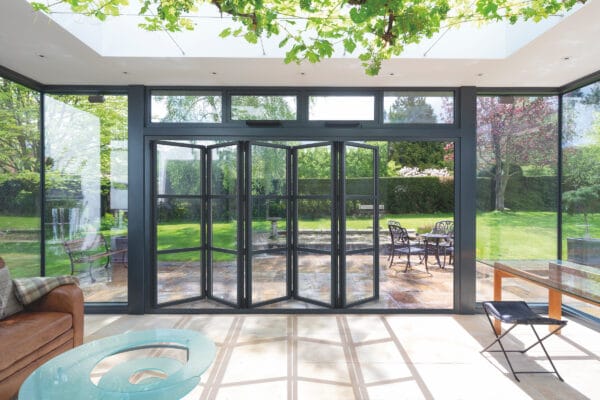 best steel look doors and windows showing black slim bifolds