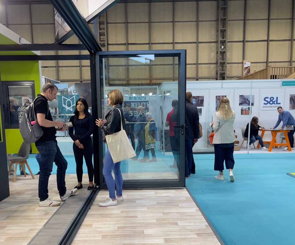 express bifolding doors at a homebuilding exhibition