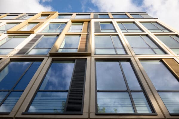 aluk aluminium windows in a cheltenham office building