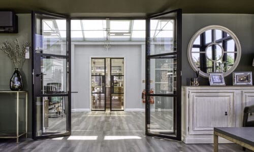 aluco internal doors in a traditional house extension