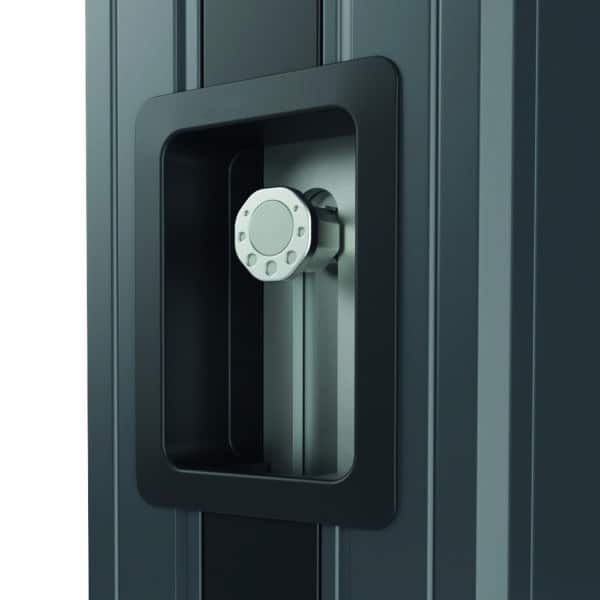 sample mockup of sliding door lock