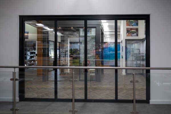 ultra slim patio door in a kent double glazing showroom. 