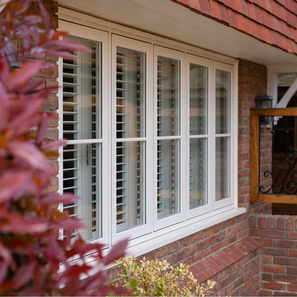 exterior view of evolution flush casement window