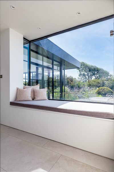 oriel windows by john knight glass in a contemporary home