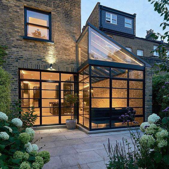 steel look patio doors