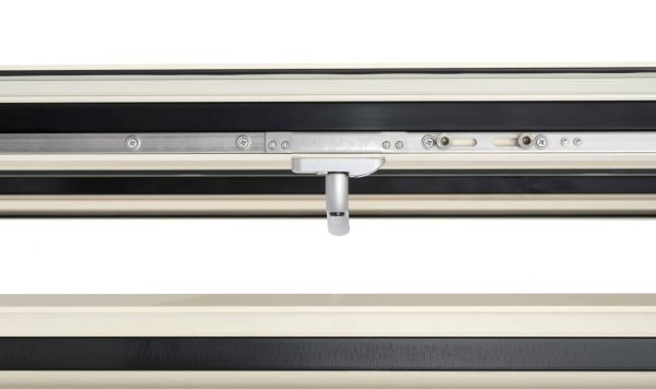 close up picture of multipoint window locking system