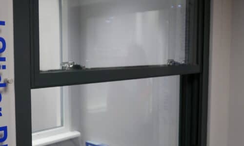 aluminium sliding sash windows 7 new aluminium sliding sash window in a double glazing showroom