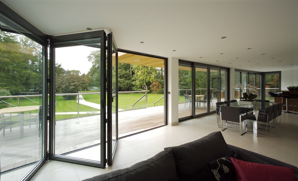 cortizo bifold plus doors in a large room best bifold doors