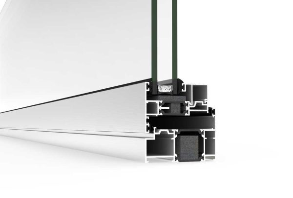 section of flush cortizo window profile.