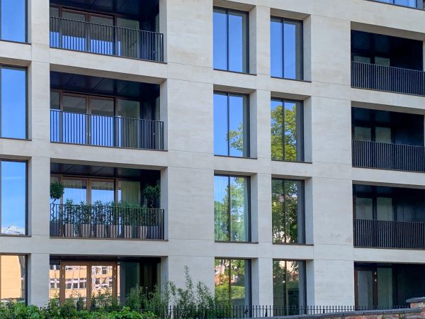 cortizo cor 70 hidden sash windows in an apartment building