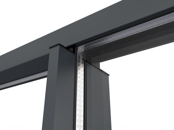 close up of 20mm interlock on invisoglide door