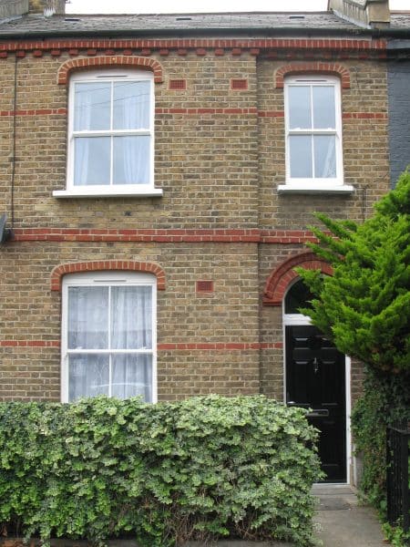 picture of period house with new windows and trickle vents