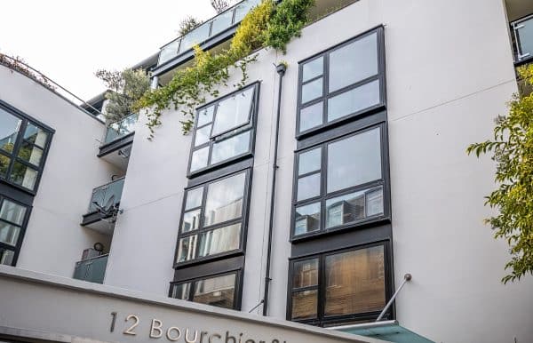 reynaers tilt and turn windows in a soho apartment block