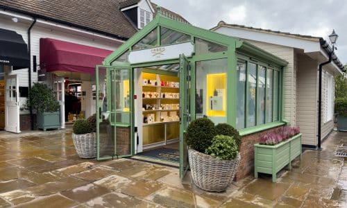 photo of residential doors in creed photo booth bicester village