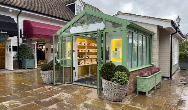 photo of residential doors in creed photo booth bicester village