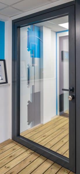pivot door closed
