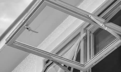 white open reversible window