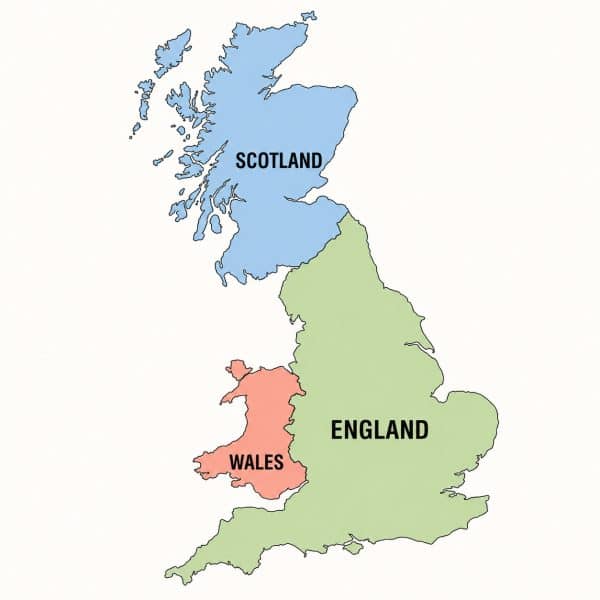 picture of uk map to explane future homes standard for windows and doors in uk regions